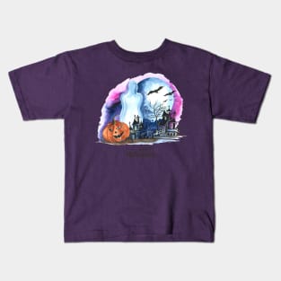 Happy Halloween dark Castle Kids T-Shirt